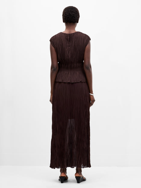 Saylor Pleated Georgette Sleeveless Top