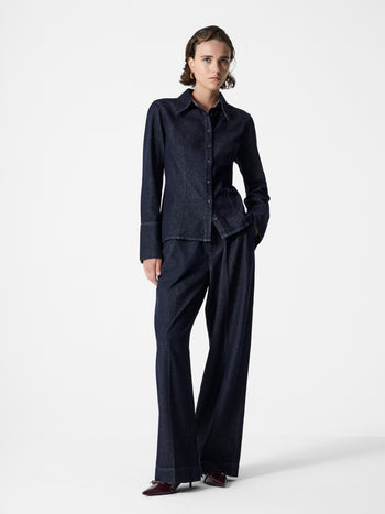 Fletcher Denim Long Sleeve Fitted Shirt