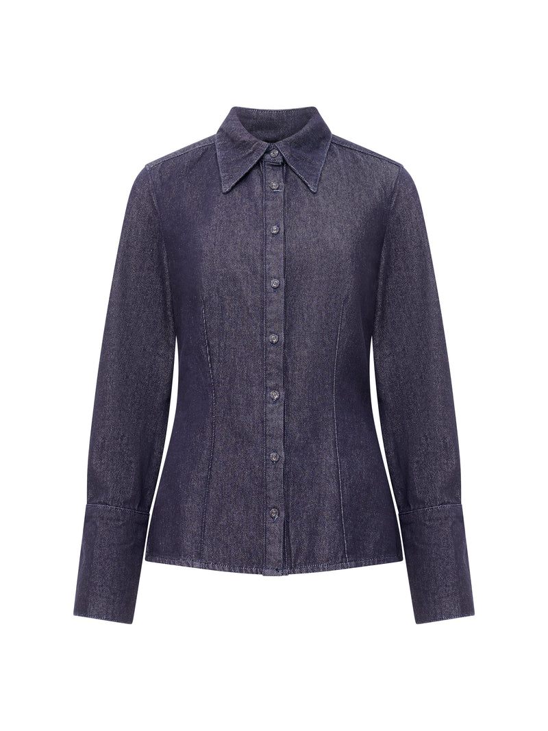 Fletcher Denim Long Sleeve Fitted Shirt