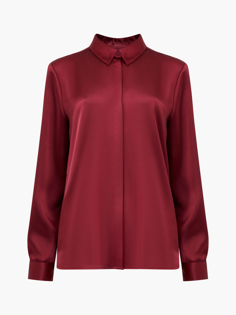 Irina Satin Long Sleeve Shirt