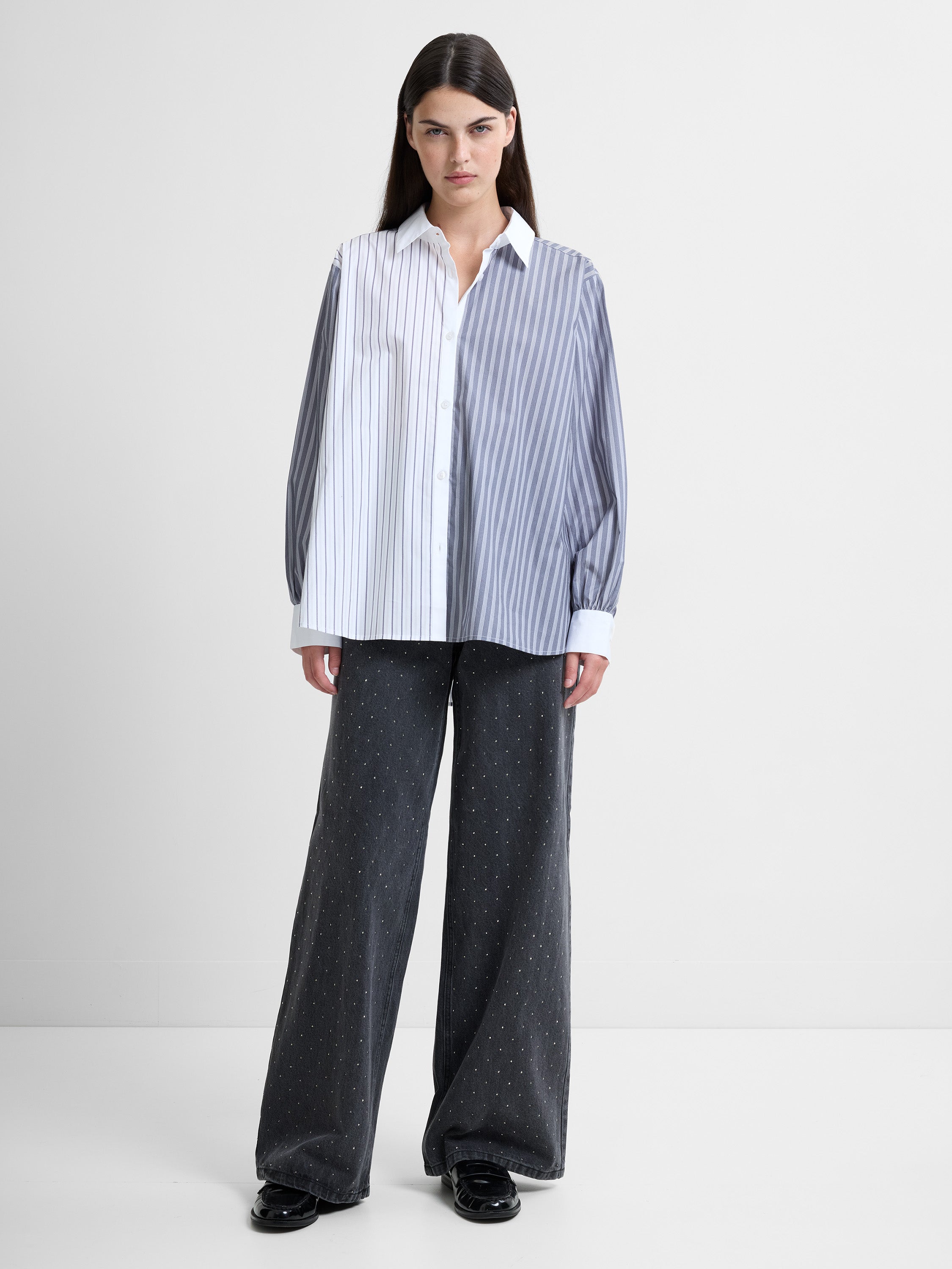 Cambria Cotton Striped Long Sleeve Shirt