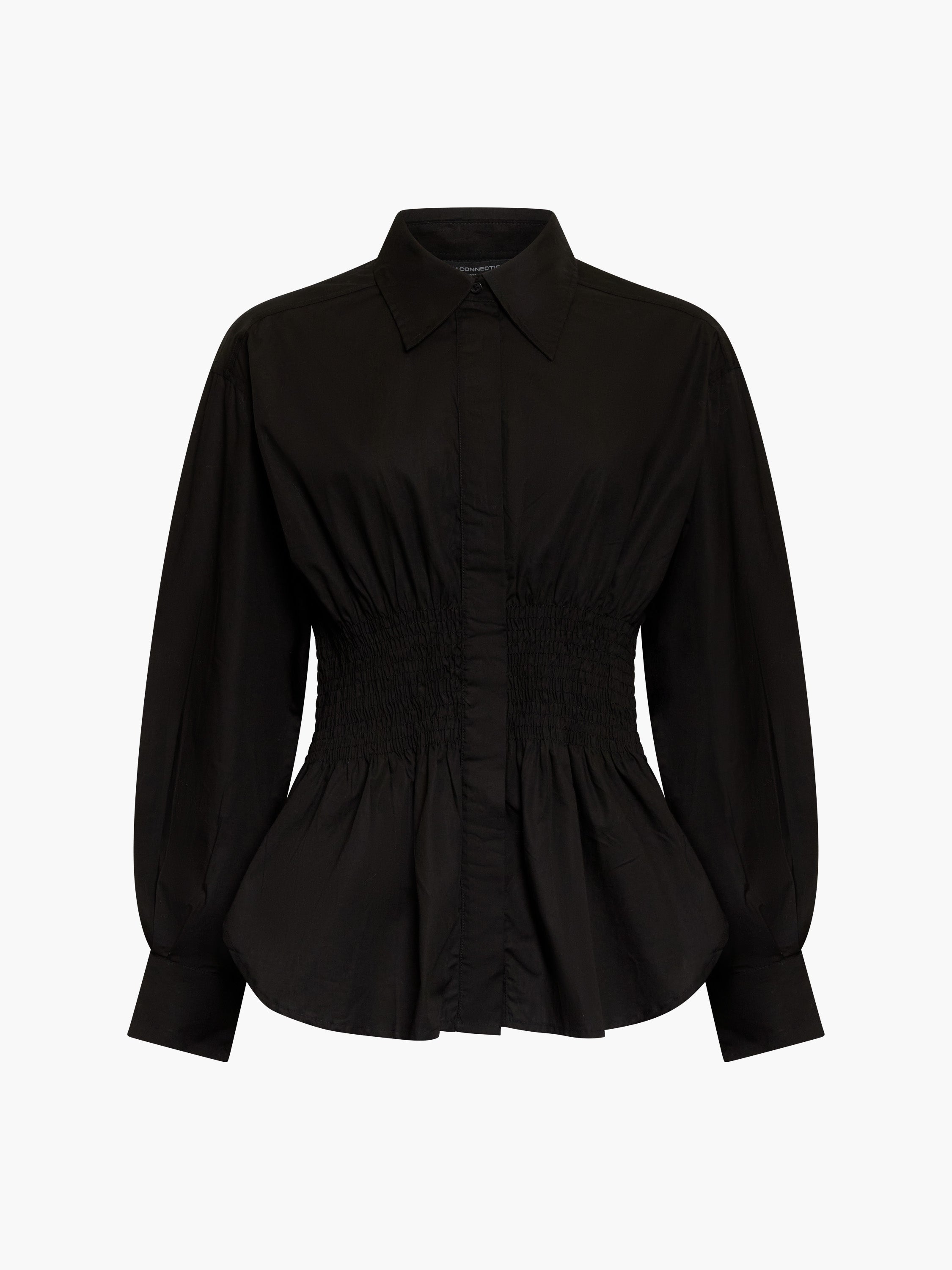 Cambria Cotton Smocked Button Down Shirt