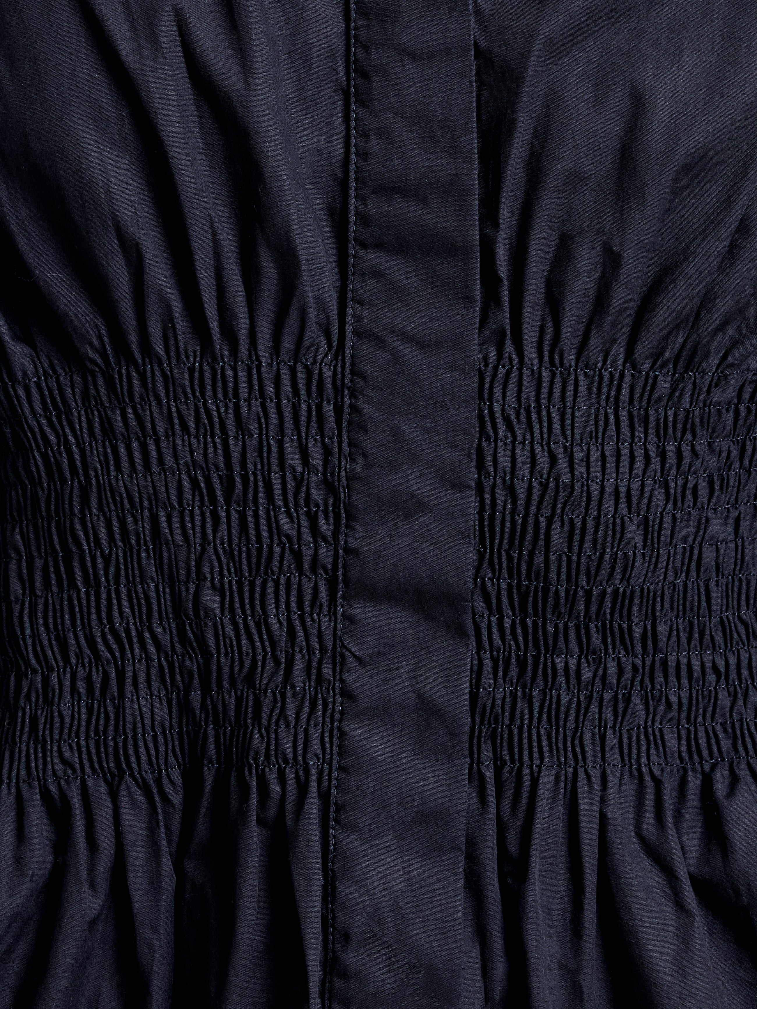 Cambria Cotton Smocked Button Down Shirt