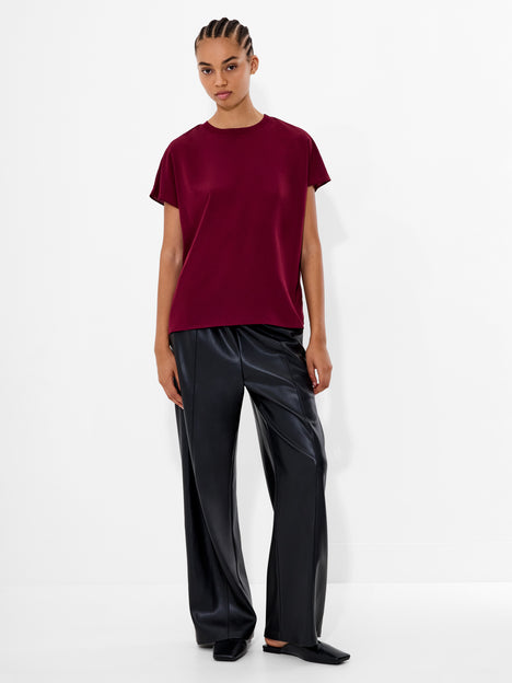 Crepe Light Crew Neck Top