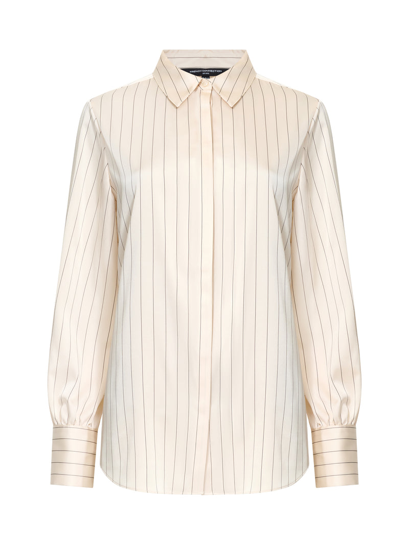 Satin Pinstripe Blouse