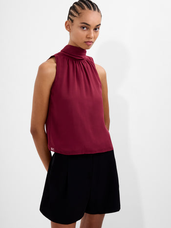 Marina Chiffon Sleeveless Bow Top