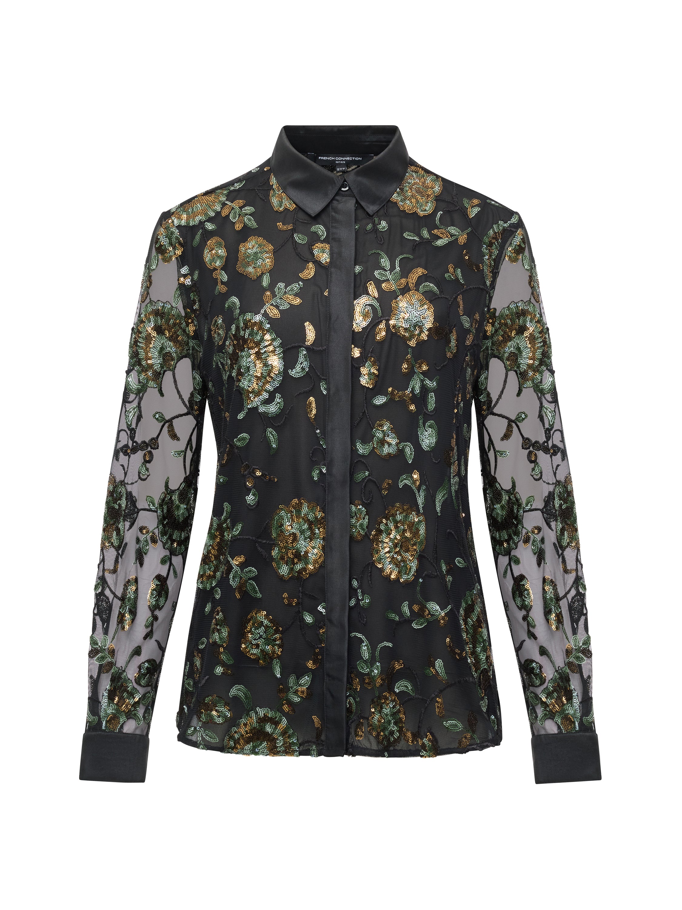 Roshene Sequin Long Sleeve Shirt