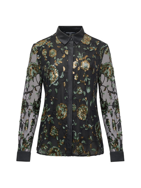 Roshene Sequin Long Sleeve Shirt