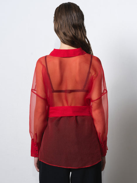 Mai Organza Tie Waist Shirt