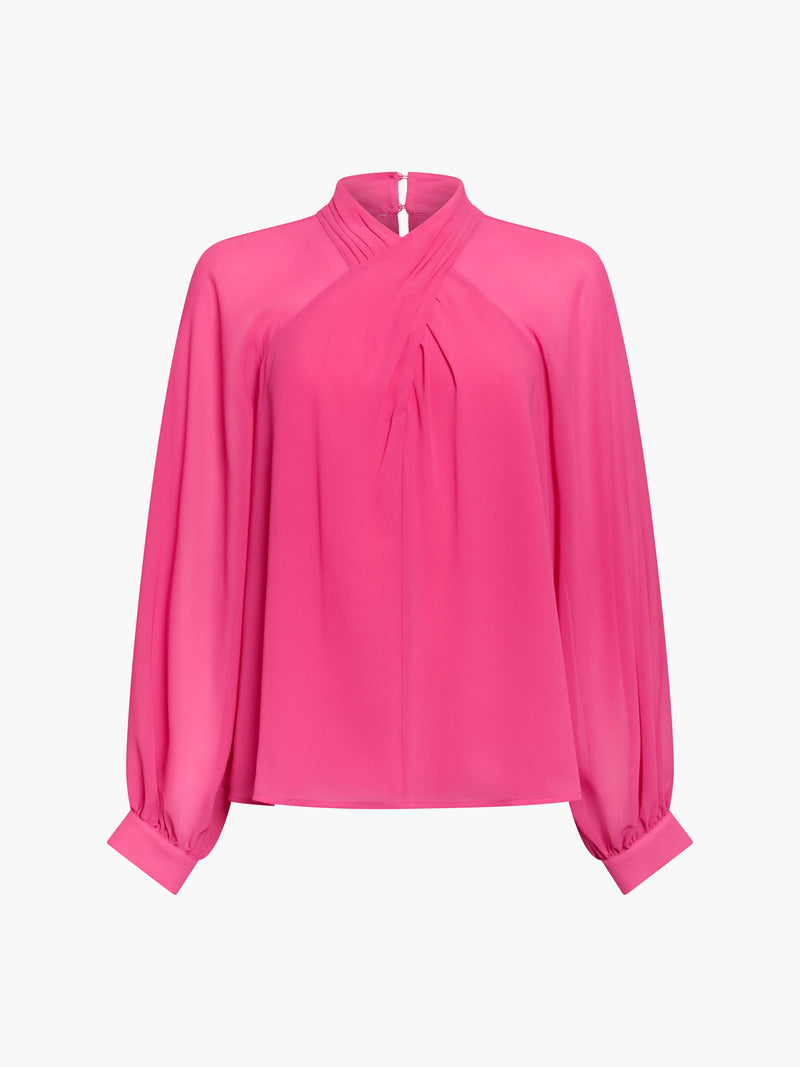 Eden Georgette Long Sleeve Wrap Blouse
