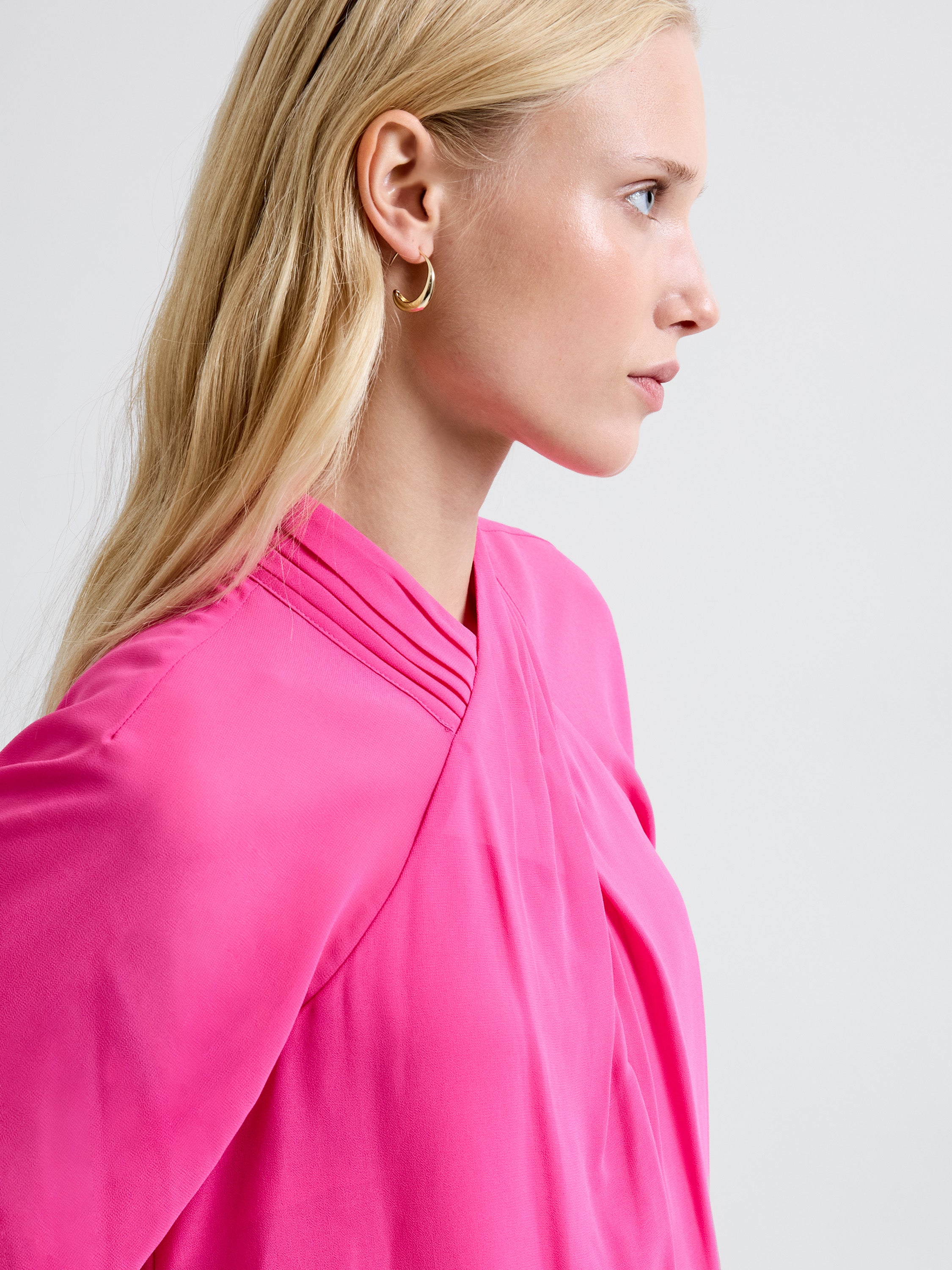 Eden Georgette Long Sleeve Wrap Blouse