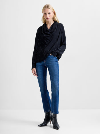 Renaya Diamante Draped Blouse