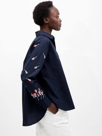 Embroidery Detailed Long Sleeve Shirt