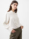 Crepe Tie Neck Blouse