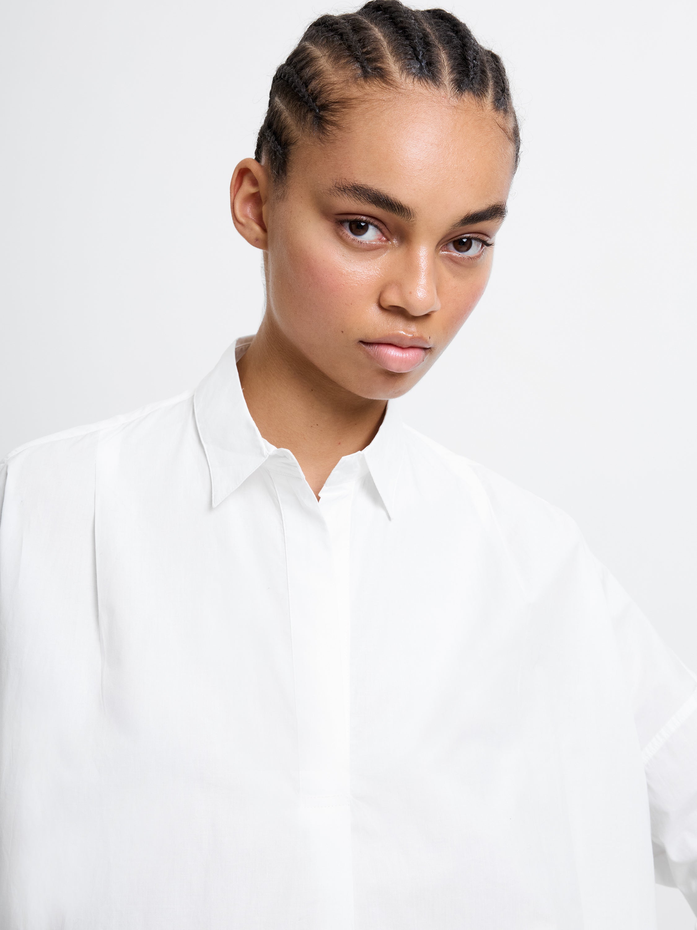 Long Sleeve Poplin Popover Shirt