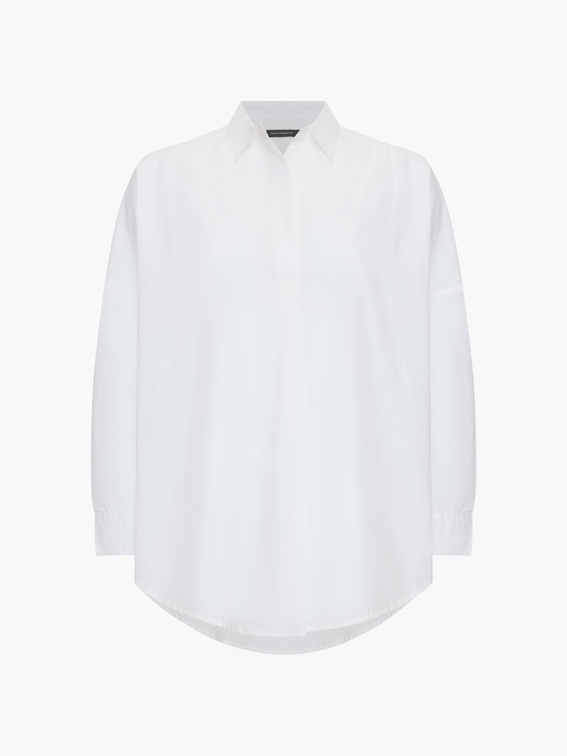 Long Sleeve Poplin Popover Shirt
