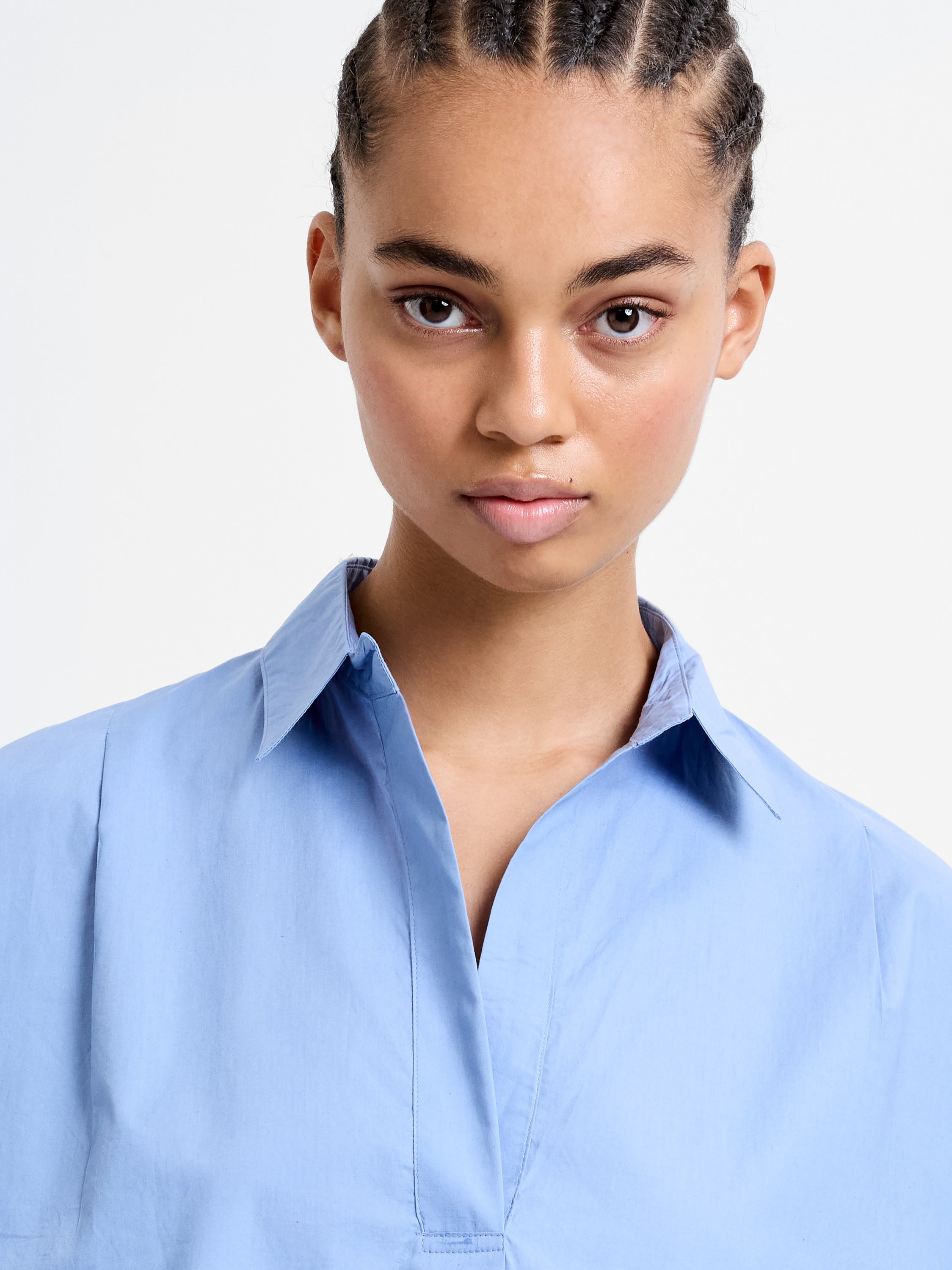 Long Sleeve Poplin Popover Shirt