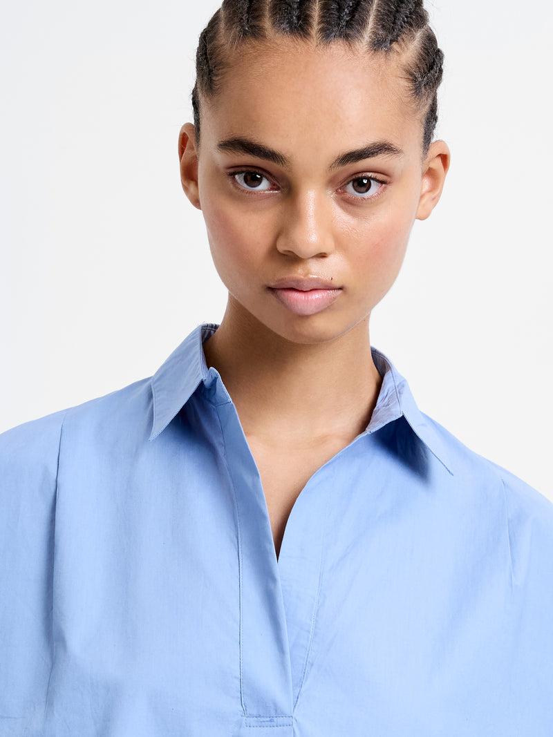 Long Sleeve Poplin Popover Shirt