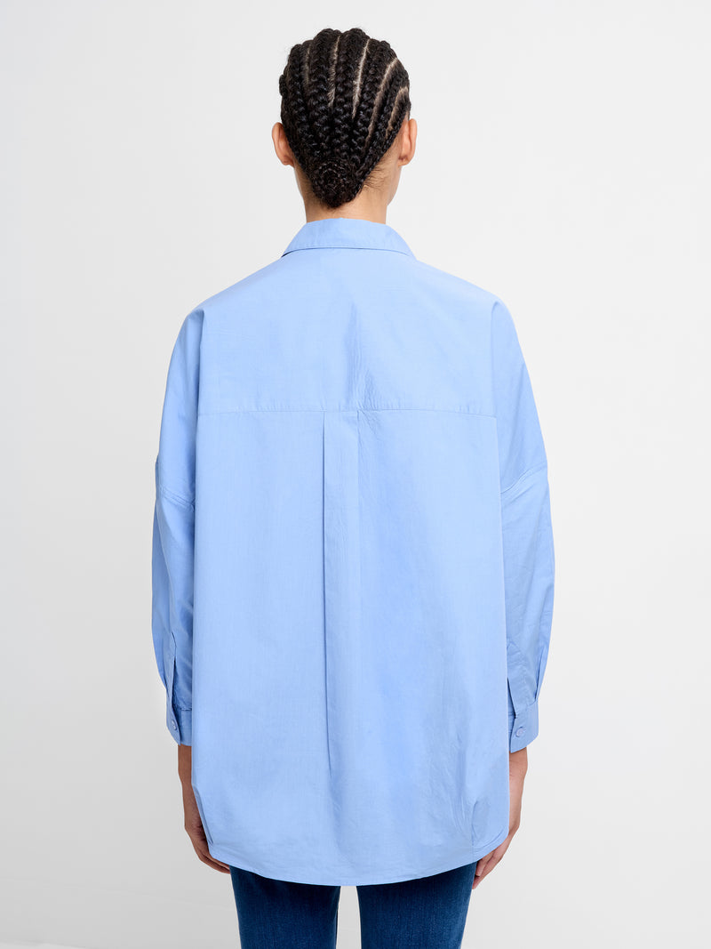 Long Sleeve Poplin Popover Shirt