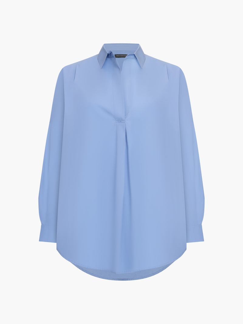 Long Sleeve Poplin Popover Shirt