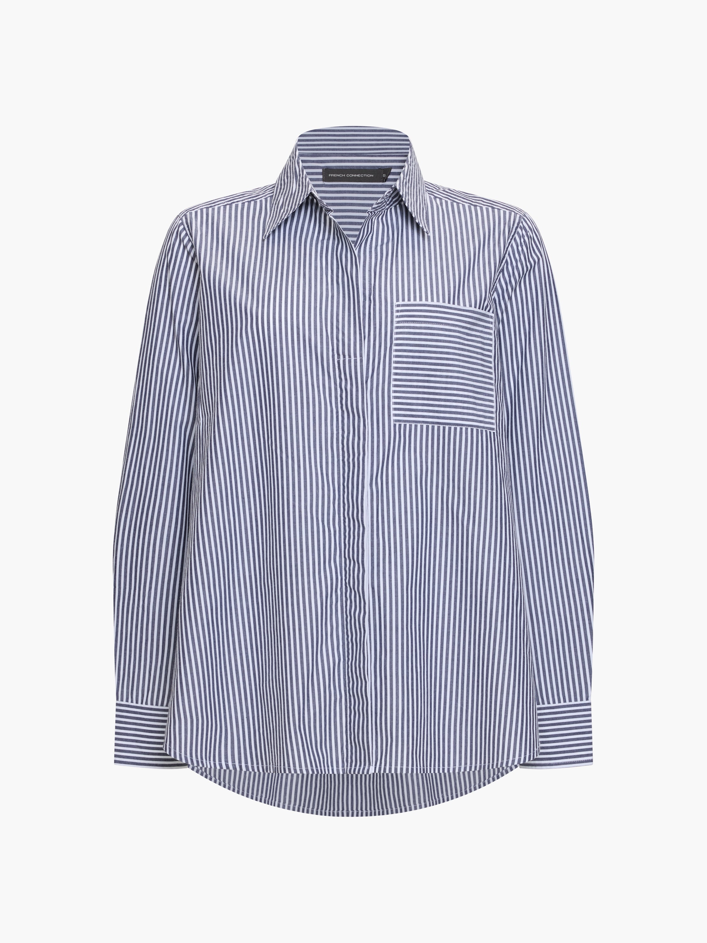 Stripe Buttoned Popover Shirt