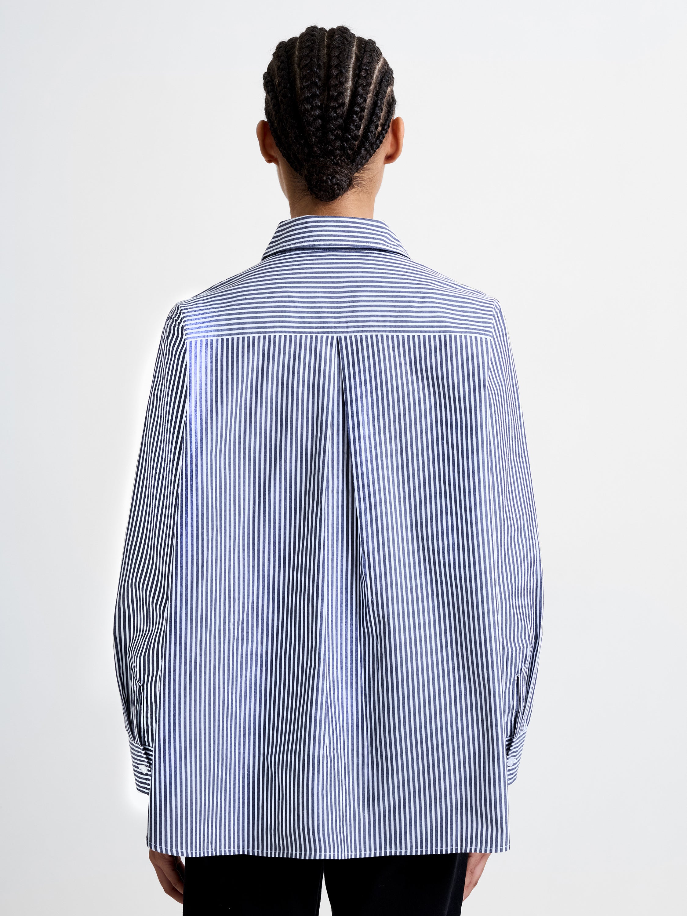 Stripe Buttoned Popover Shirt