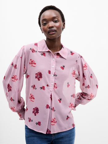 Ella Rose Georgette Long Sleeve Shirt