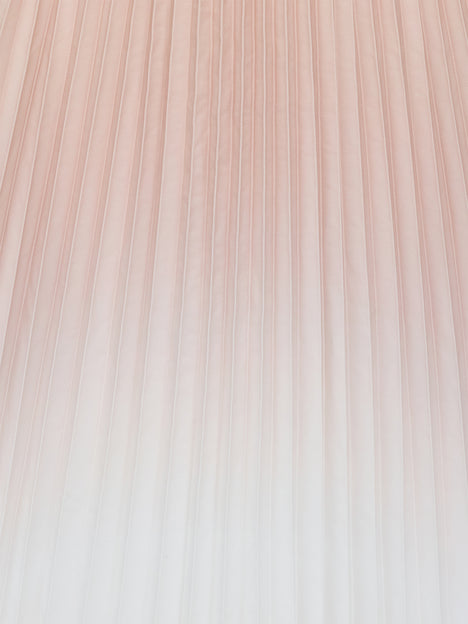 Cadie Crepe Light Ombre Pleated Midi Skirt