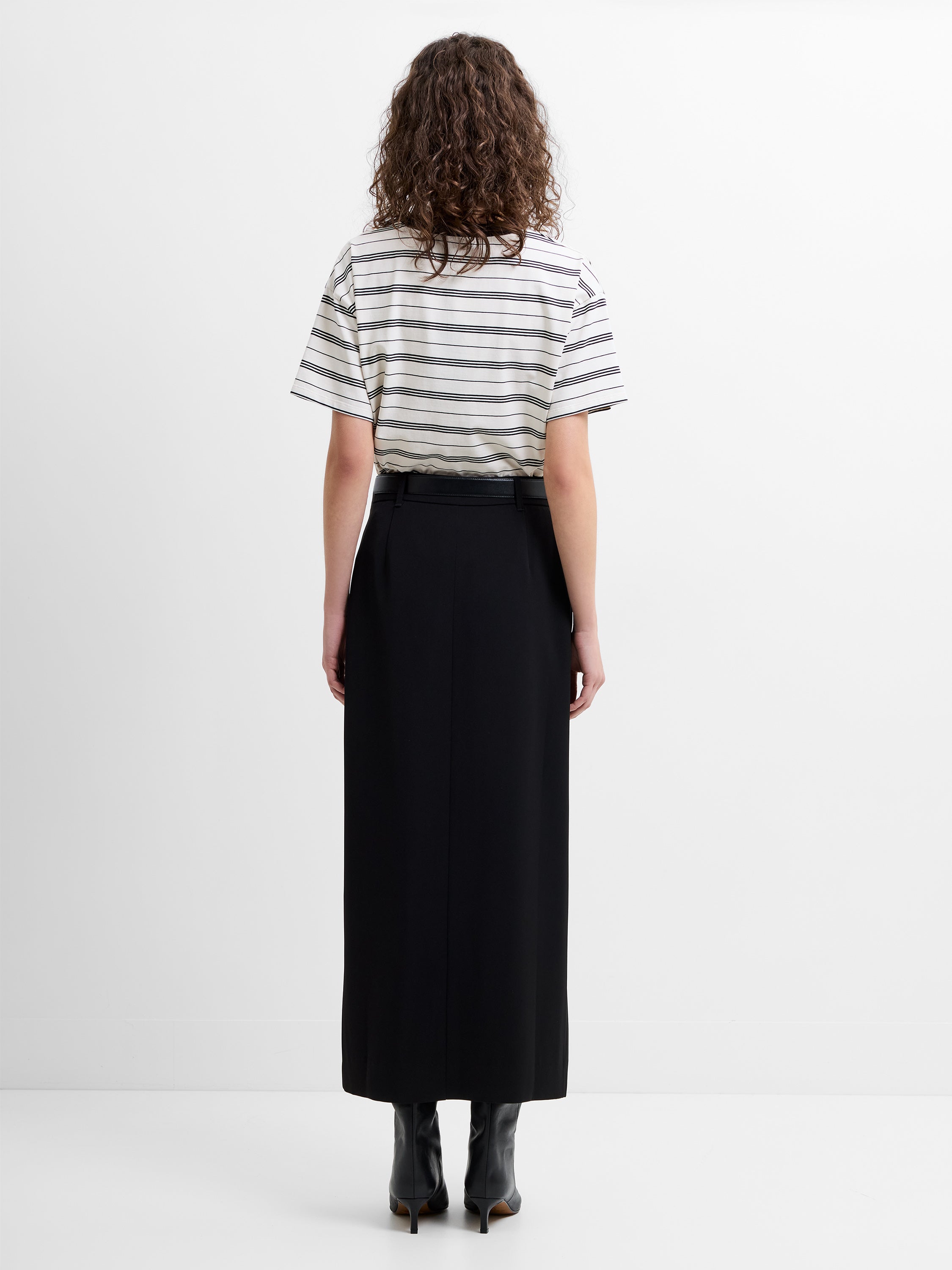 Harry Tailored Front Slit Midi Skirt