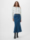 Denver Denim Flare Midi Skirt