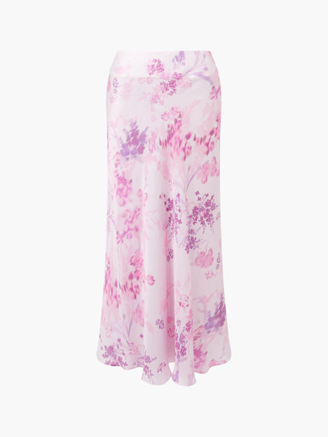 Elyria Oona Satin Midi Skirt