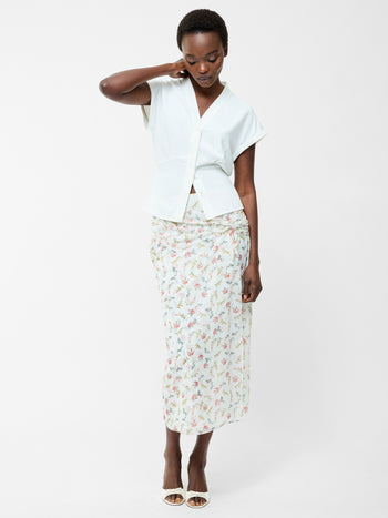 Floriana Crinkle Midi Skirt