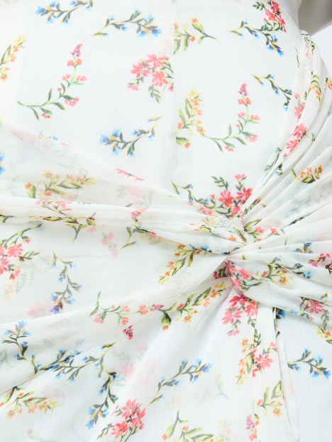 Floriana Crinkle Midi Skirt