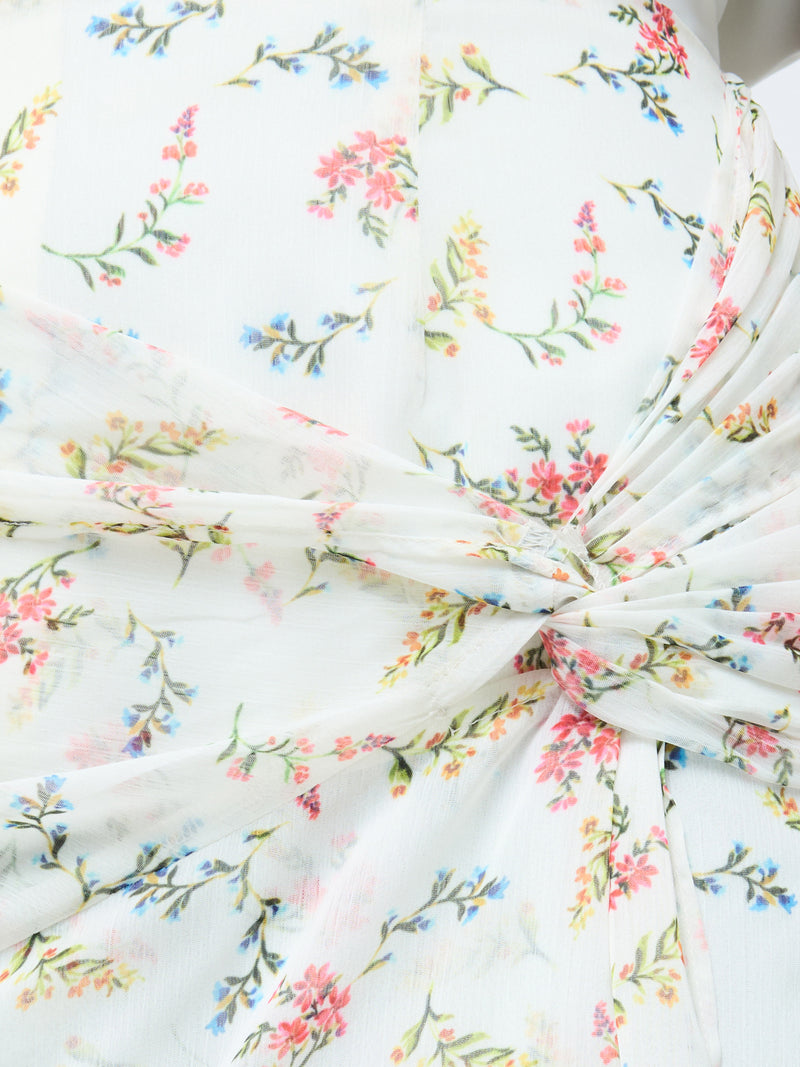 Floriana Crinkle Midi Skirt