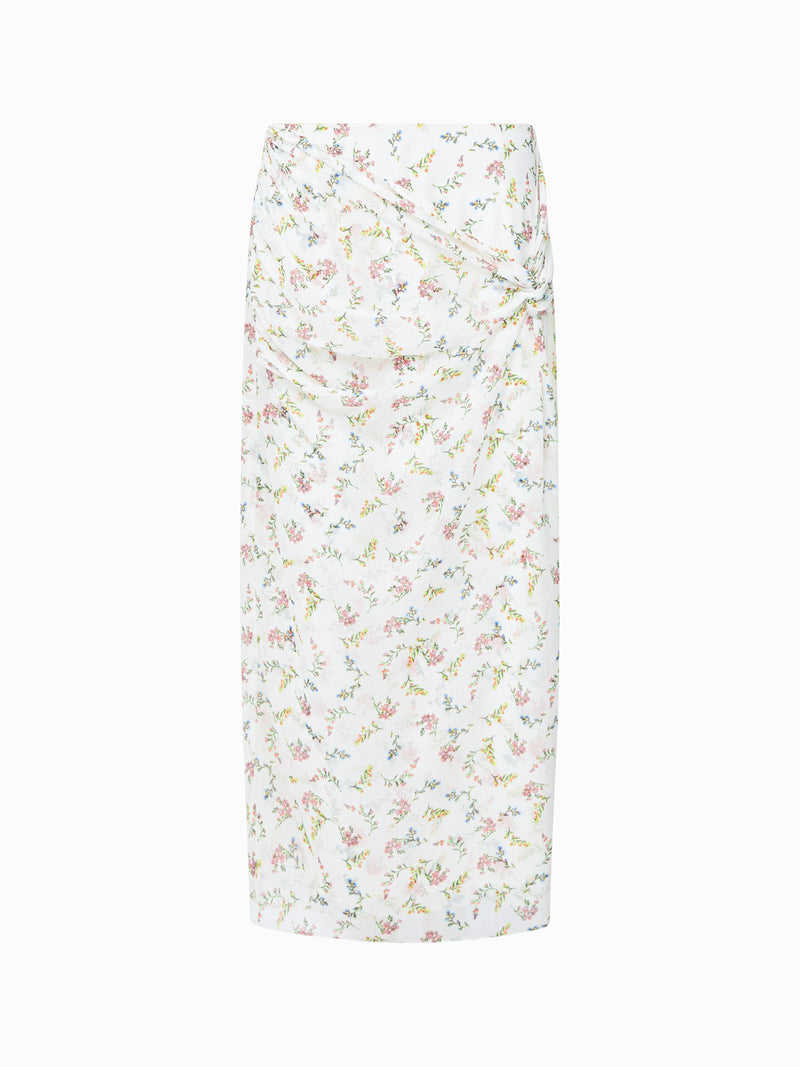 Floriana Crinkle Midi Skirt