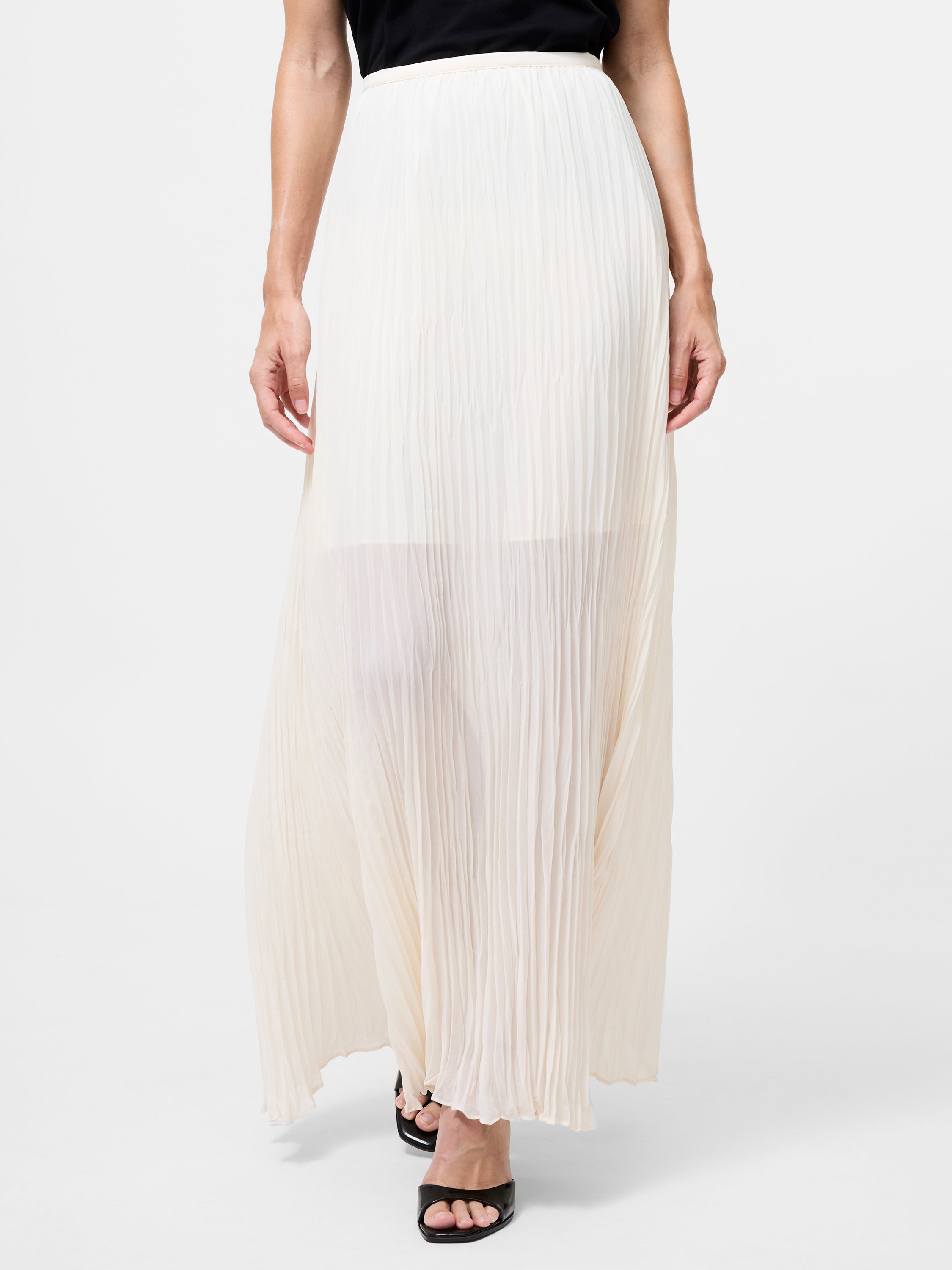 Saylor Pleated Overlay Maxi Skirt