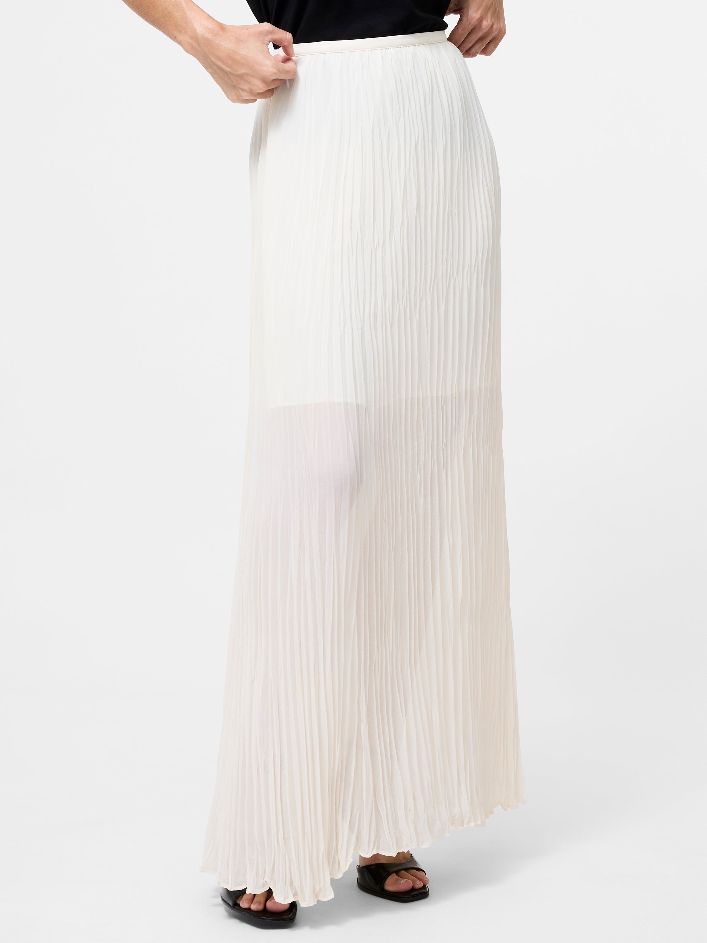 Saylor Pleated Overlay Maxi Skirt