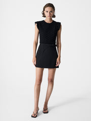 Azra Twill Mini Skirt