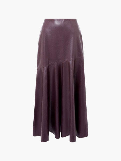 Kayleigh PU Fluted Midi Skirt