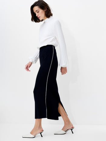 Ottie Back Slit Midi Skirt