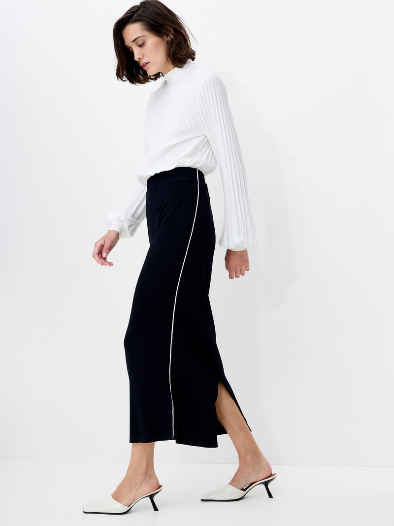 Ottie Back Slit Midi Skirt