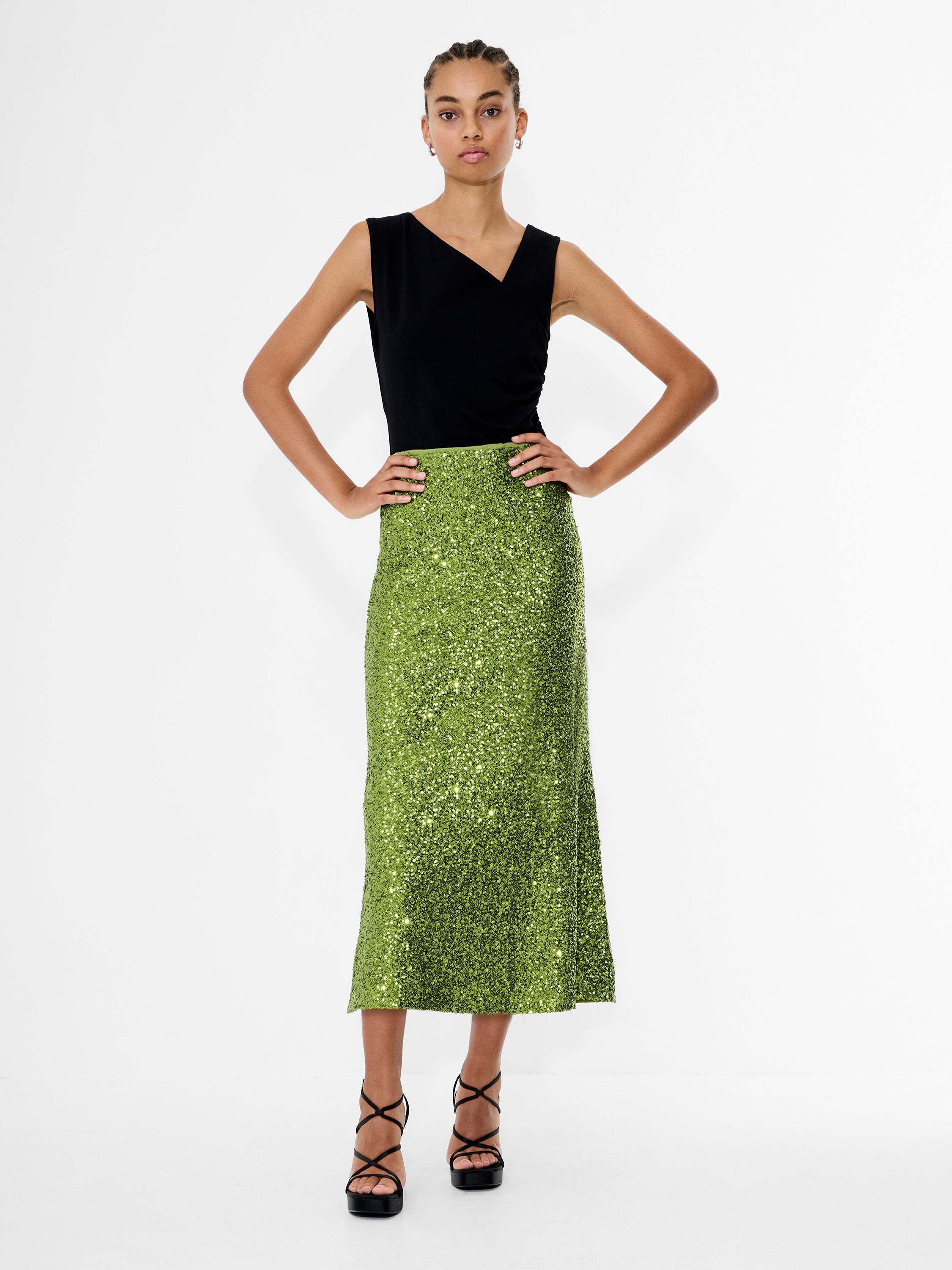 Elena Sequin Midi Skirt