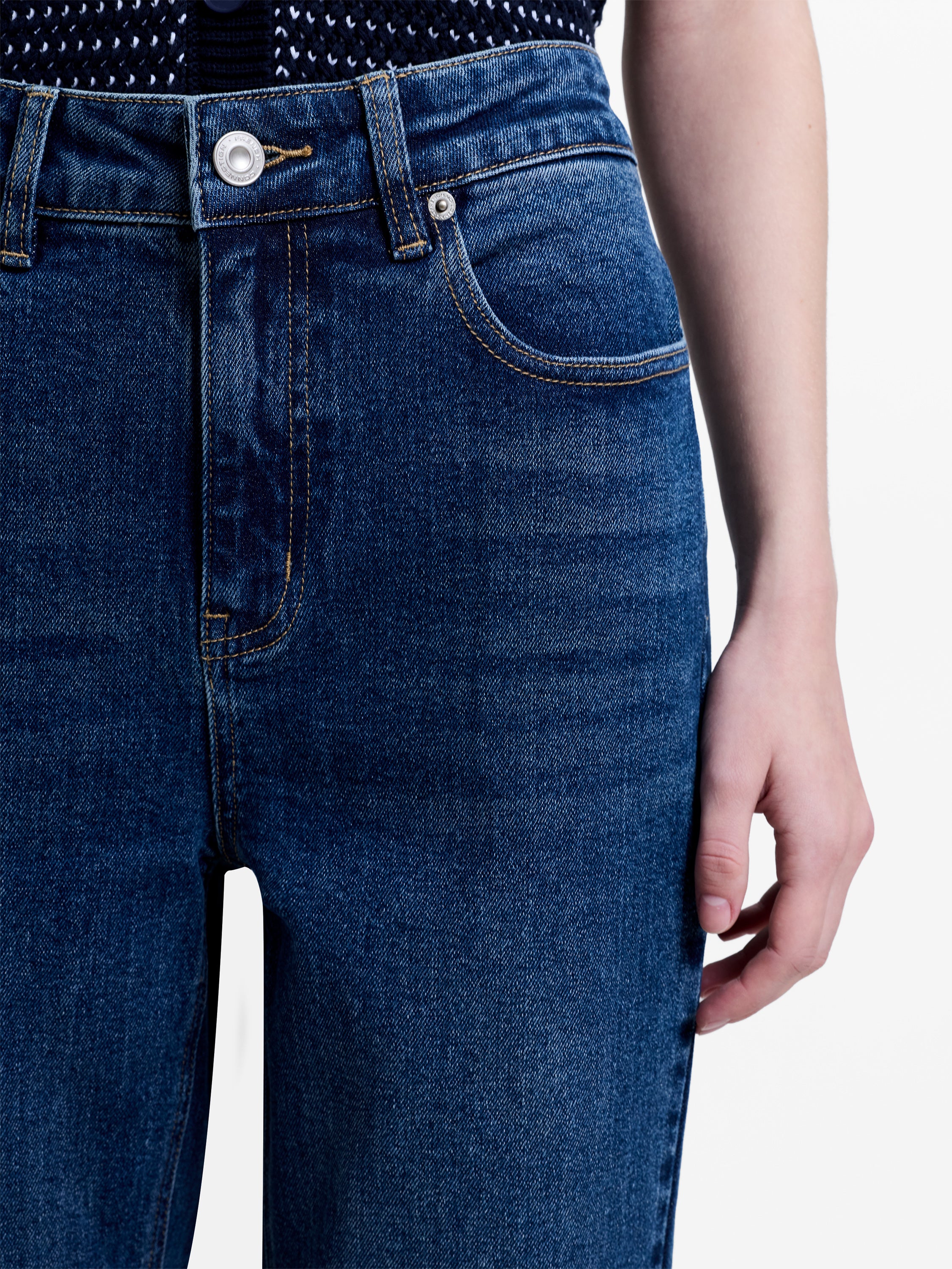 Sylvie Vintage Blue Wash Denim Slim Leg Jeans