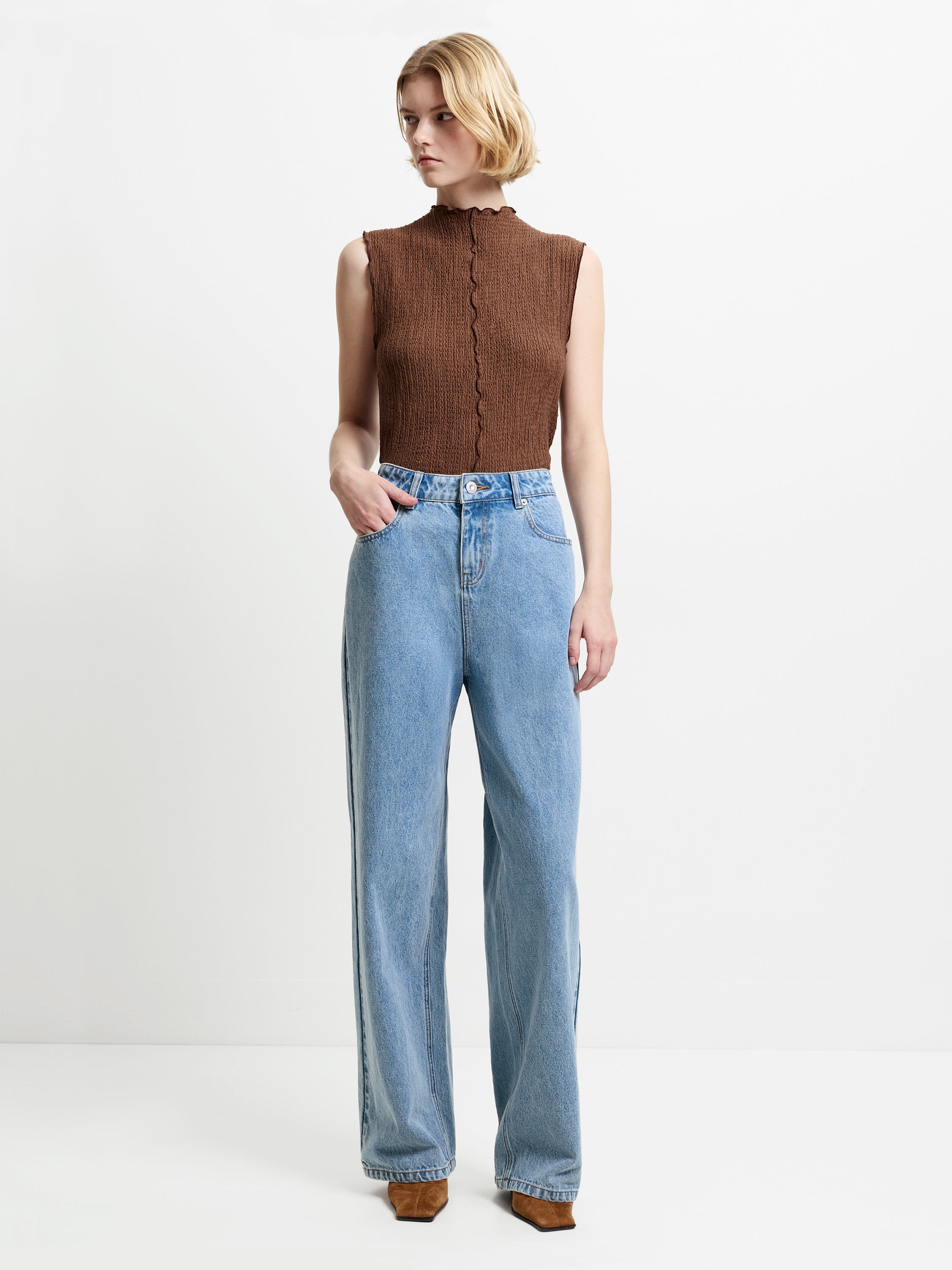 Dallas Vintage Wash Denim Boyfriend Jeans