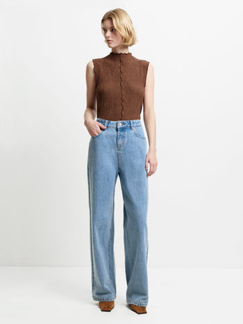 Dallas Vintage Wash Denim Boyfriend Jeans