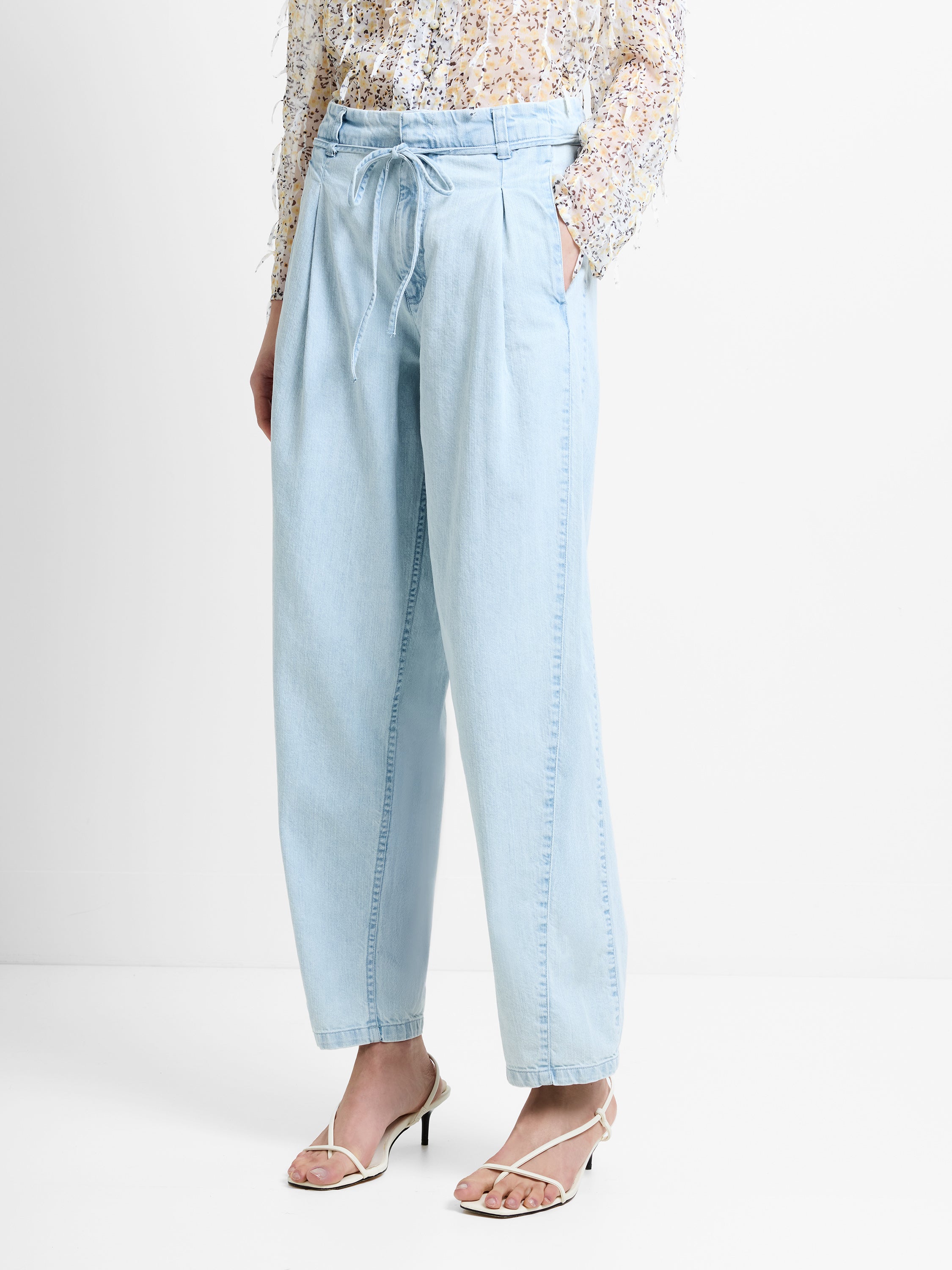 Chess Light Blue Denim Tapered Leg Jeans