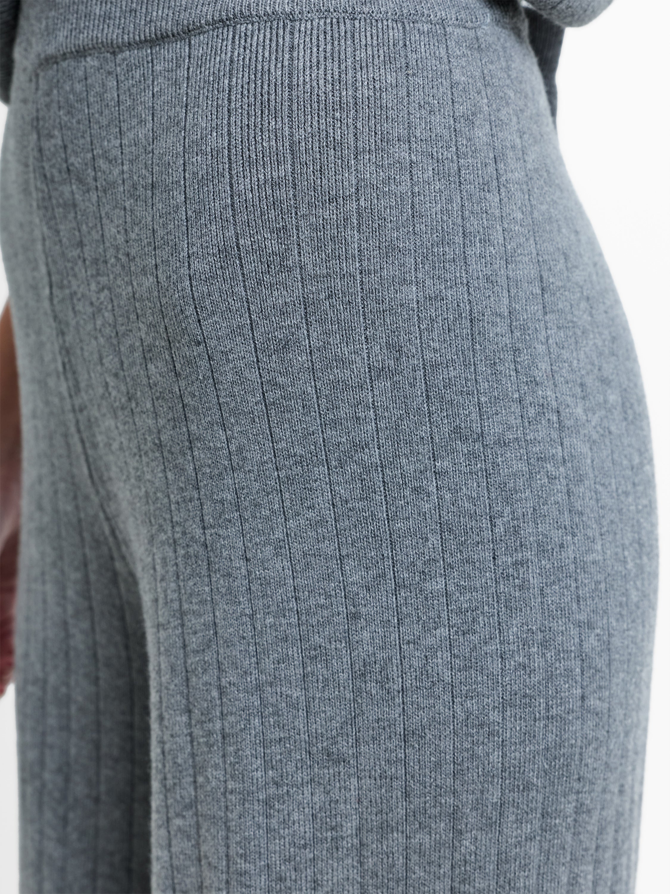 Javier Grey Knit Wide Leg Trousers