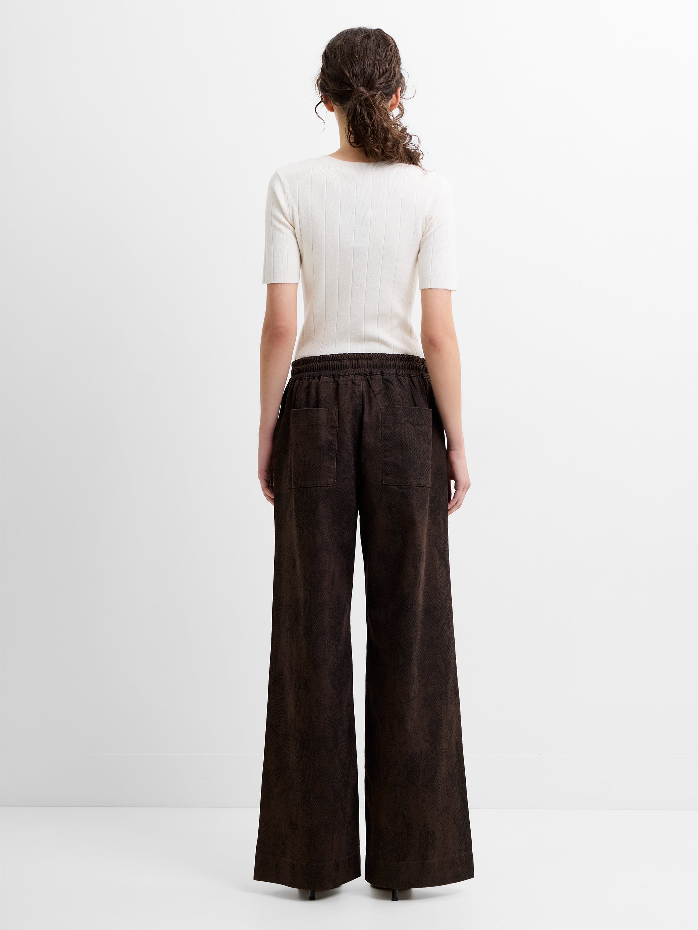 Arden Denim Snake Straight Leg Trousers