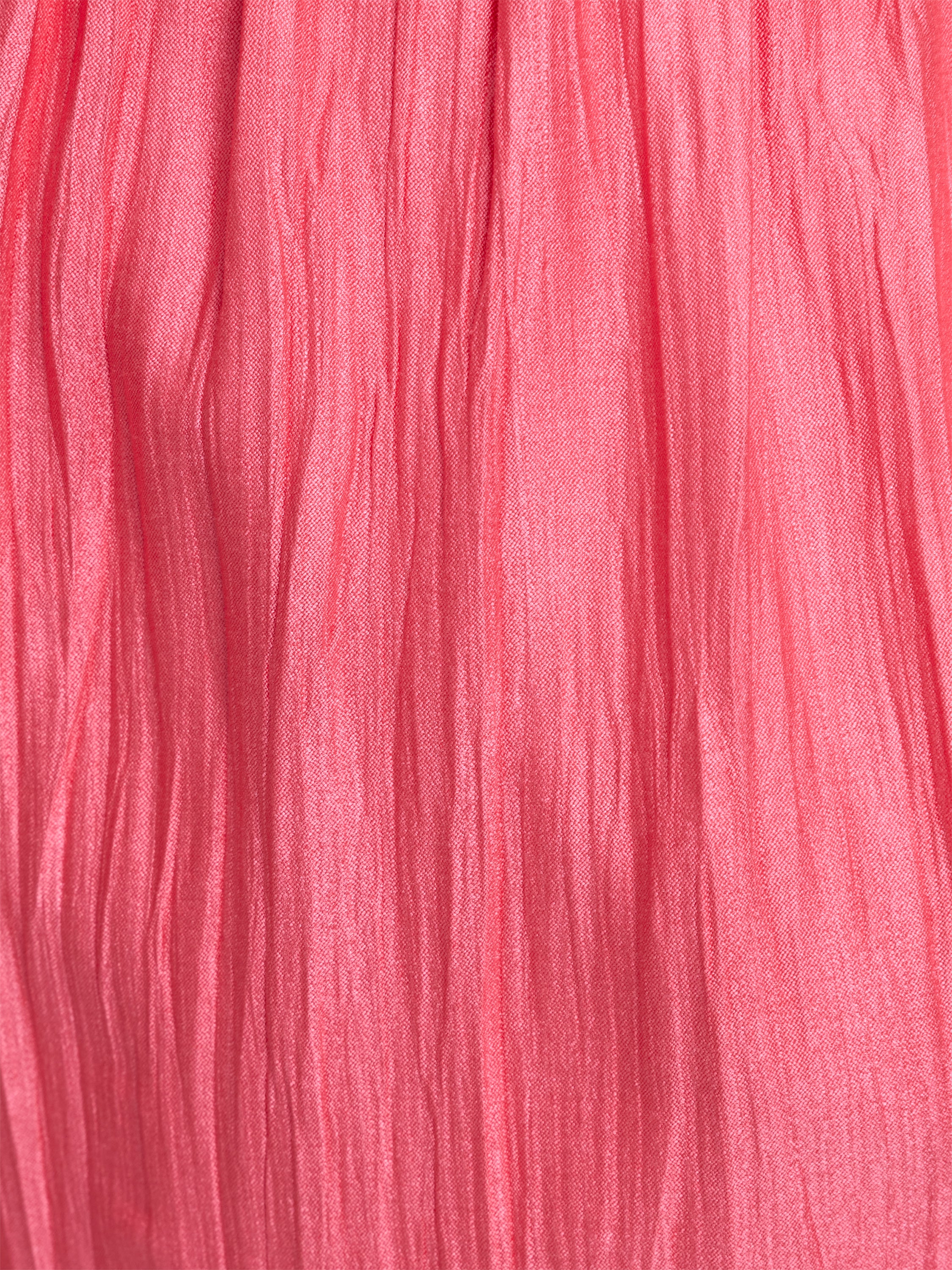 Novie Crinkle Pink Wide Leg Trousers