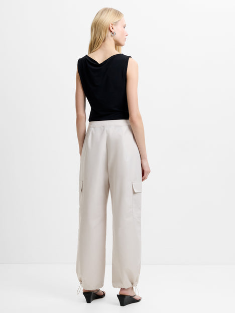 Saira Neutral Utility Cargo Trousers